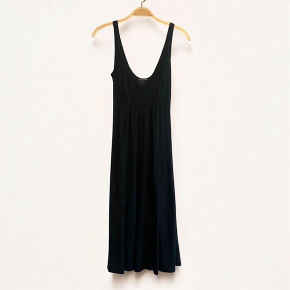 Banana Republic Sleeveless Black Knit Dress XS | Stretch Midi